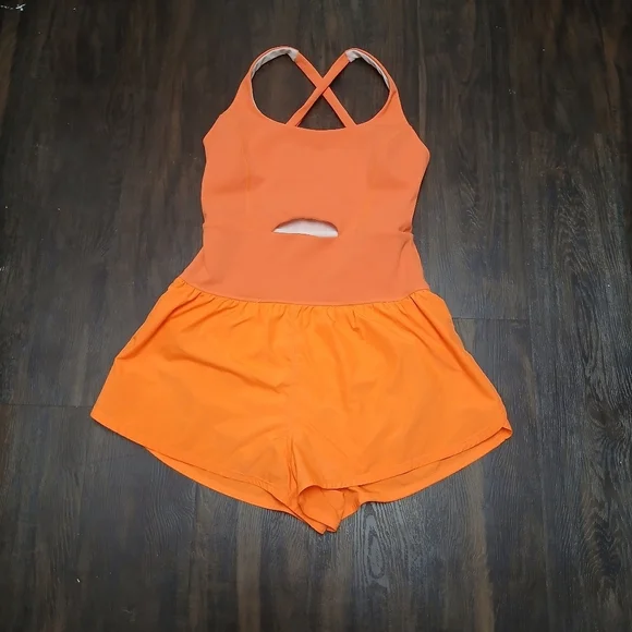 FP Movement by Free People Bright Orange Romper - Picture 3 of 7